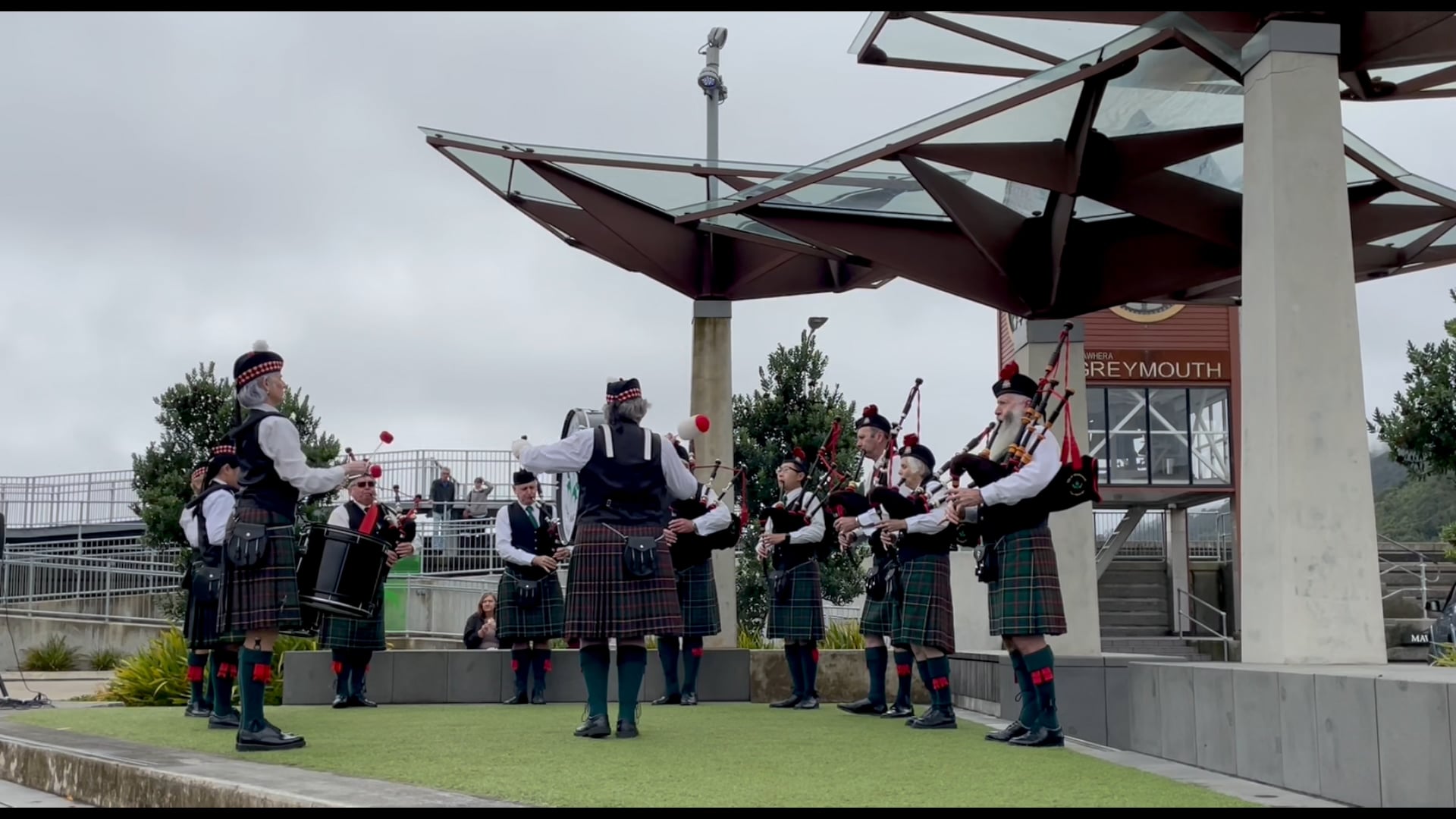 City of Christchurch Pipe Band performs in Greymouth Greymouth Star